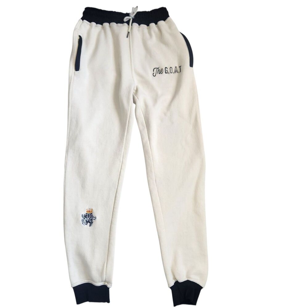 The G.O.A.T. XL Cream Fleece Joggers-Cuffed-Athleisure-Y2K Revival-Heavy Wt-Flaw